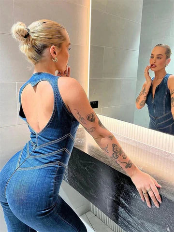 Fenna - Jeans Jumpsuit - BELLAFISTA