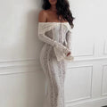 Off Shoulder Maxi Dress - BELLAFISTA