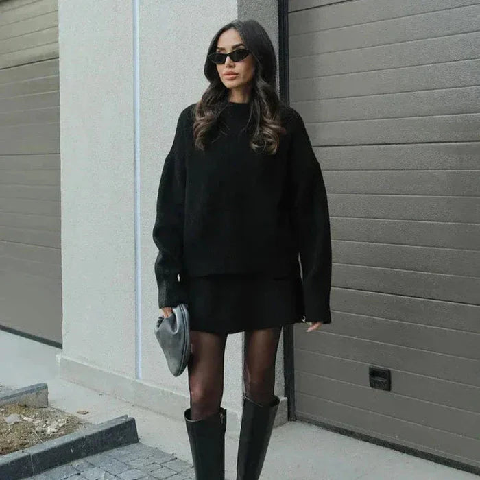 Luxury Knitted Top & Skirt Set - BELLAFISTA
