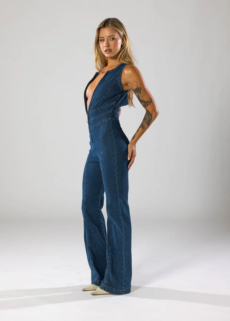 Fenna - Jeans Jumpsuit - BELLAFISTA