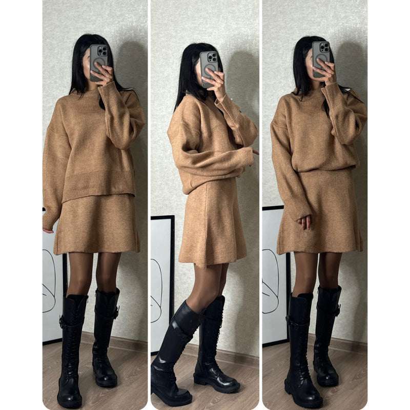 Luxury Knitted Top & Skirt Set - BELLAFISTA