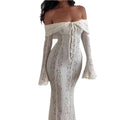 Off Shoulder Maxi Dress - BELLAFISTA