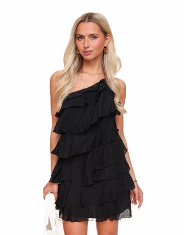 Ruffle One-Shoulder Dress