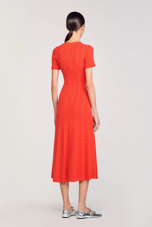 SANDRO - Long knitted dress