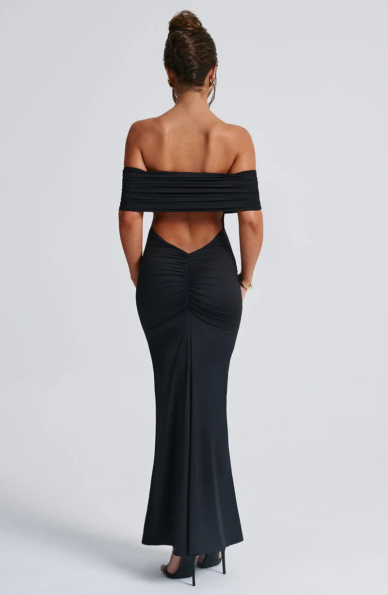 Belinda Maxi Dress - Burgundy - BELLAFISTA