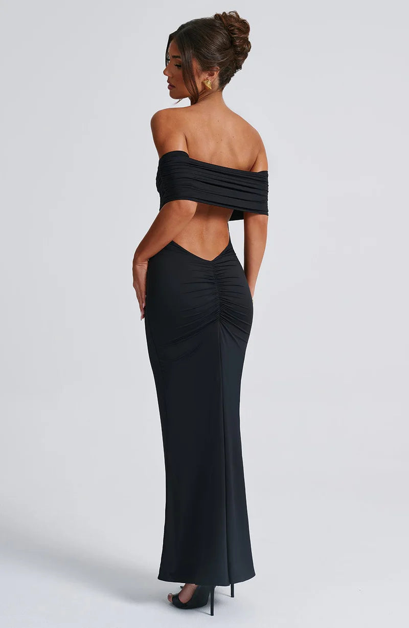 Belinda Maxi Dress - Burgundy - BELLAFISTA