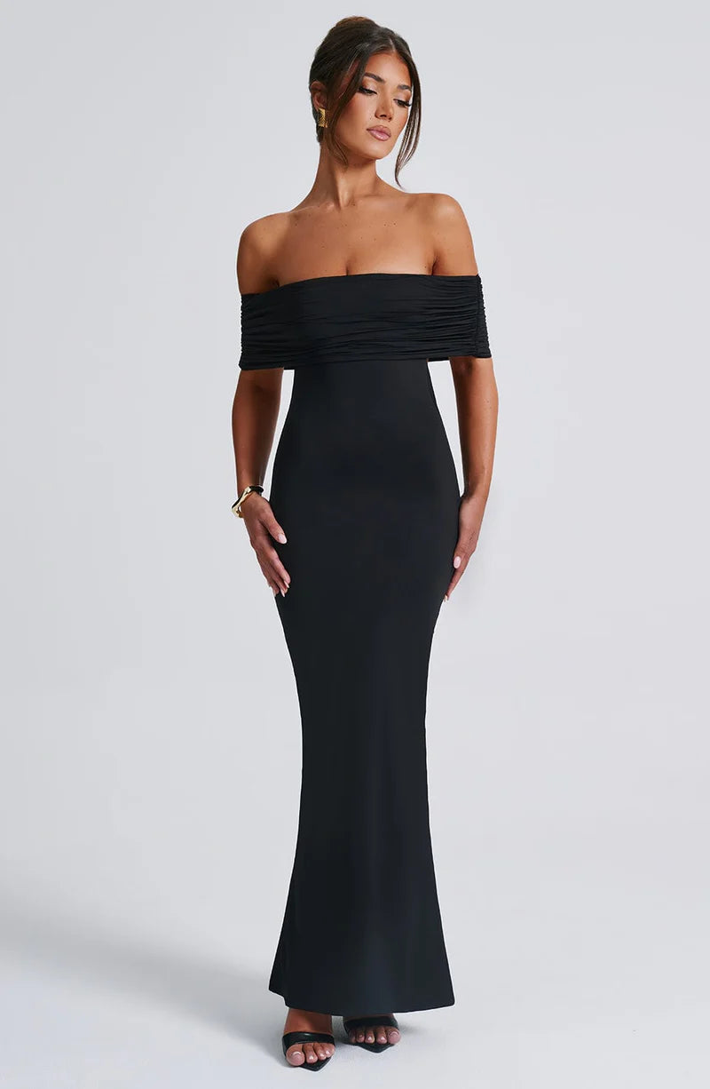 Belinda Maxi Dress - Burgundy - BELLAFISTA