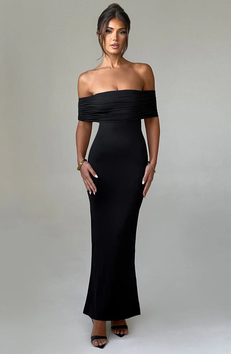 Belinda Maxi Dress - Burgundy - BELLAFISTA