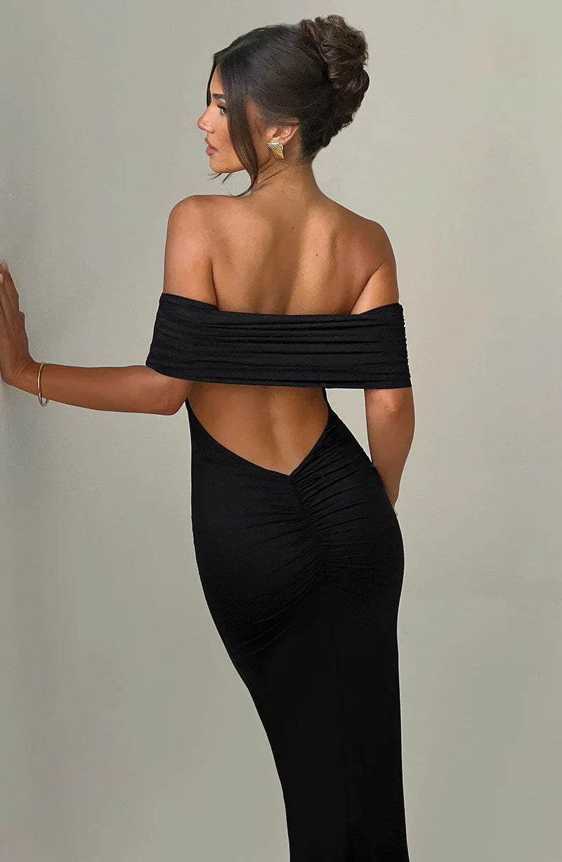 Belinda Maxi Dress - Burgundy - BELLAFISTA