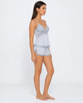Luna Lace Cami & Shorts Set in Powder Blue – side view