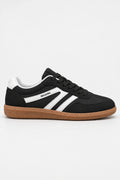 Mila Walking Sneakers in Black – side profile