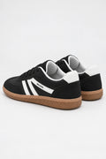 Mila Walking Sneakers in Black – pair rear view