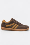 Mila Walking Sneakers in Brown – side profile