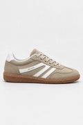 Mila Walking Sneakers in Khaki – side profile