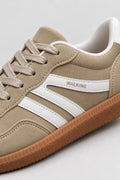 Mila Walking Sneakers in Khaki – side detail