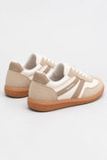 Mila Walking Sneakers in White – pair rear view