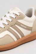 Mila Walking Sneakers in White – side detail