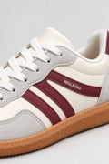 Mila Walking Sneakers in Wine Red – side detail