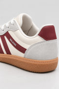 Mila Walking Sneakers in Wine Red – heel detail