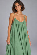 Sienna Open Back Maxi Dress in Green – studio detail