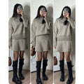 Luxury Knitted Top & Skirt Set - BELLAFISTA