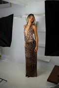 Columbine maxi dress - leopard - BELLAFISTA