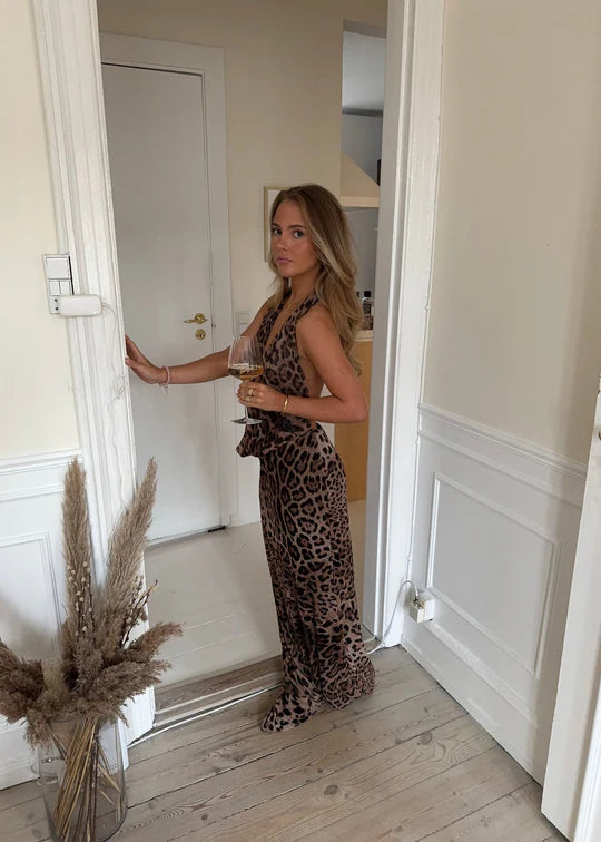 Columbine maxi dress - leopard - BELLAFISTA
