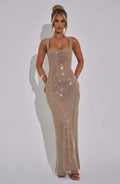 Petra Maxi Dress - Silver - BELLAFISTA