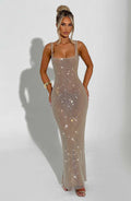 Petra Maxi Dress - Silver - BELLAFISTA