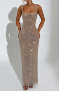 Petra Maxi Dress - Silver - BELLAFISTA