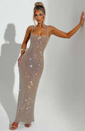 Petra Maxi Dress - Silver - BELLAFISTA