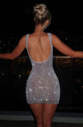 Petra Mini Dress - Silver - BELLAFISTA
